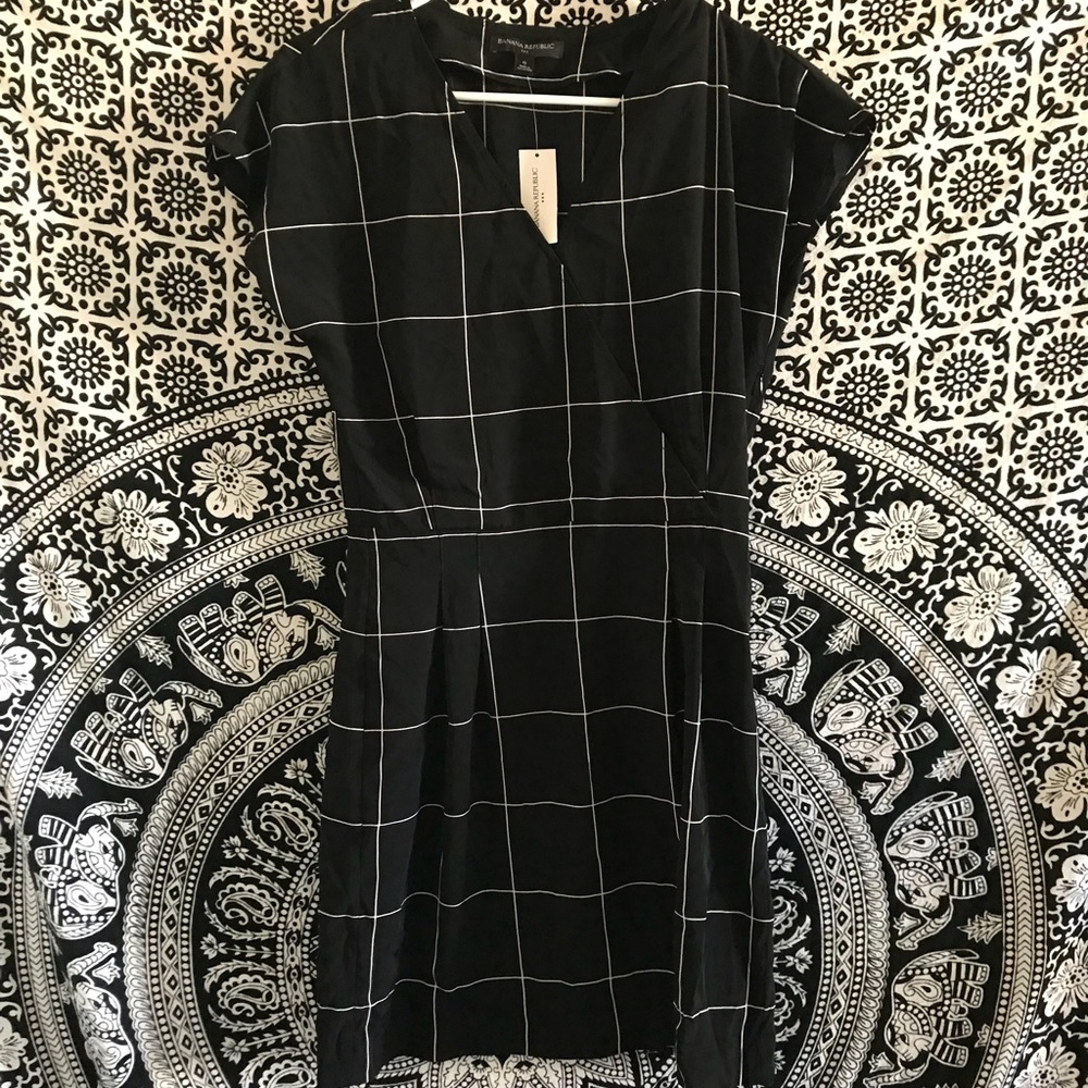 Black and white plaid dress from banana Republic
